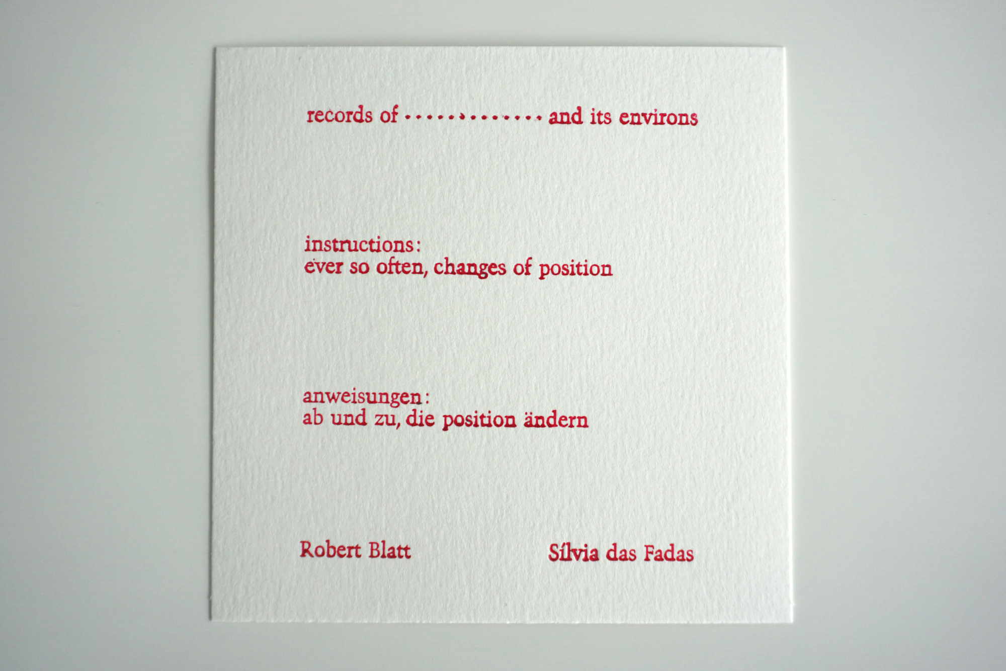 records of-------------and its environs by Robert Blatt